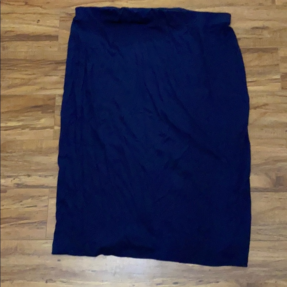 Blue pencil skirt